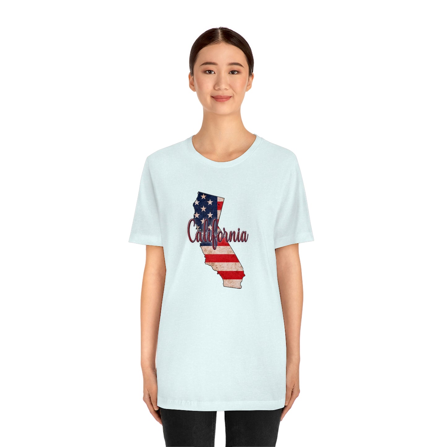 California US Flag Unisex Jersey Short Sleeve Tee Tshirt T-shirt