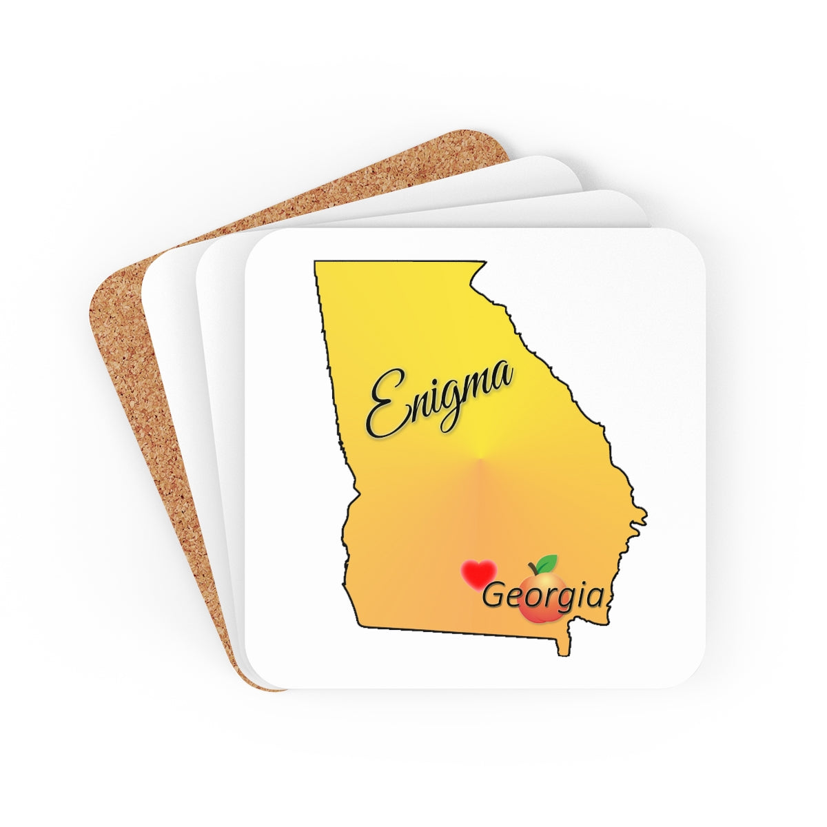 Enigma Georgia Corkwood Coaster Set