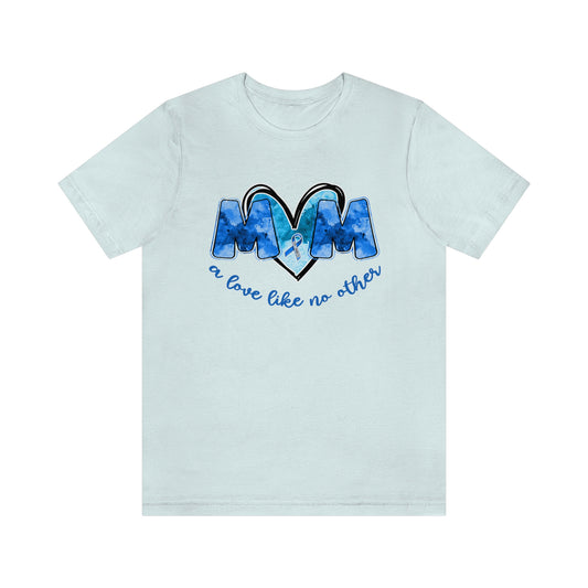 Mom A Love Like No Other Diabetes Awareness Print Unisex Jersey Short Sleeve Tee