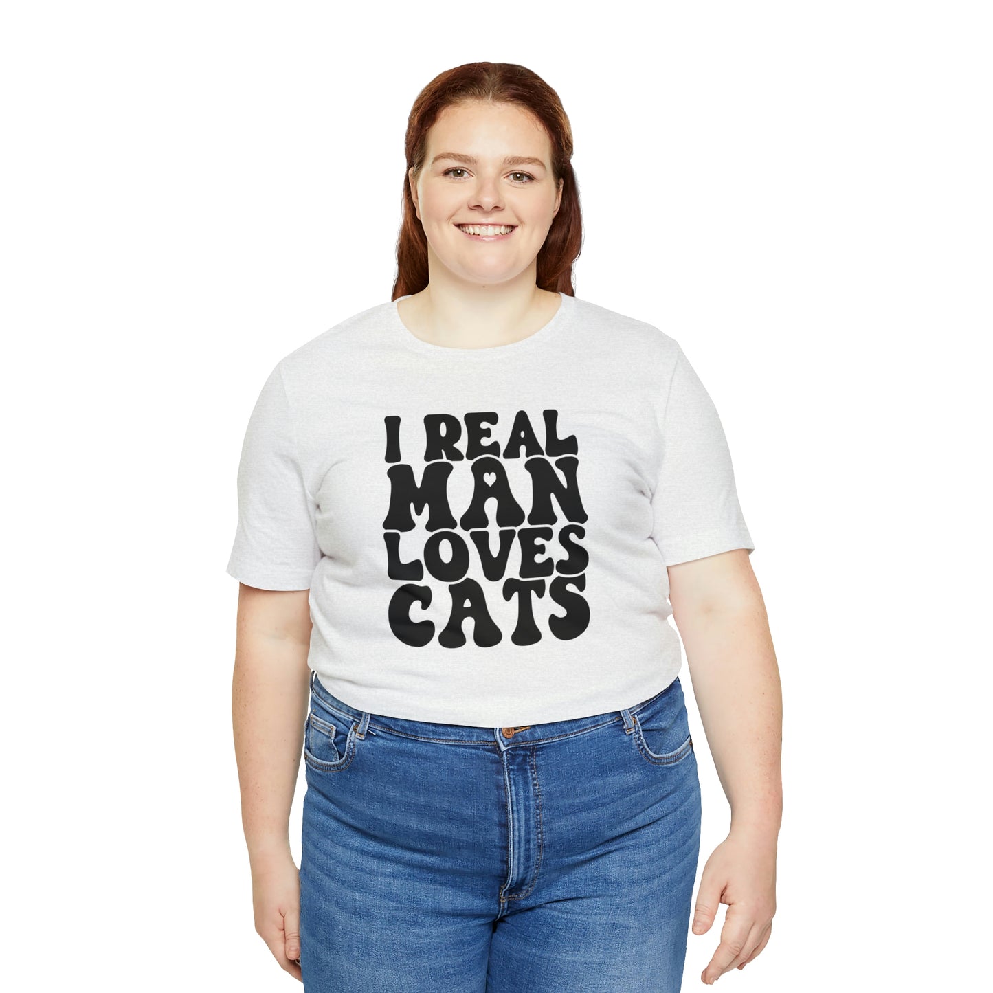 I Real Man Loves Cats Short Sleeve T-shirt