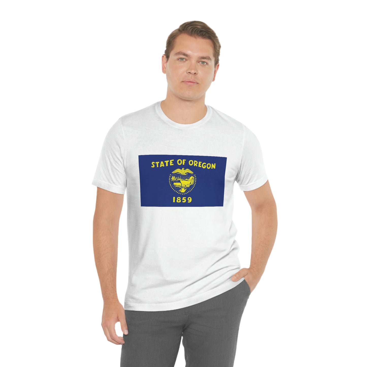 Oregon Flag Unisex Jersey Short Sleeve Tee Tshirt T-shirt