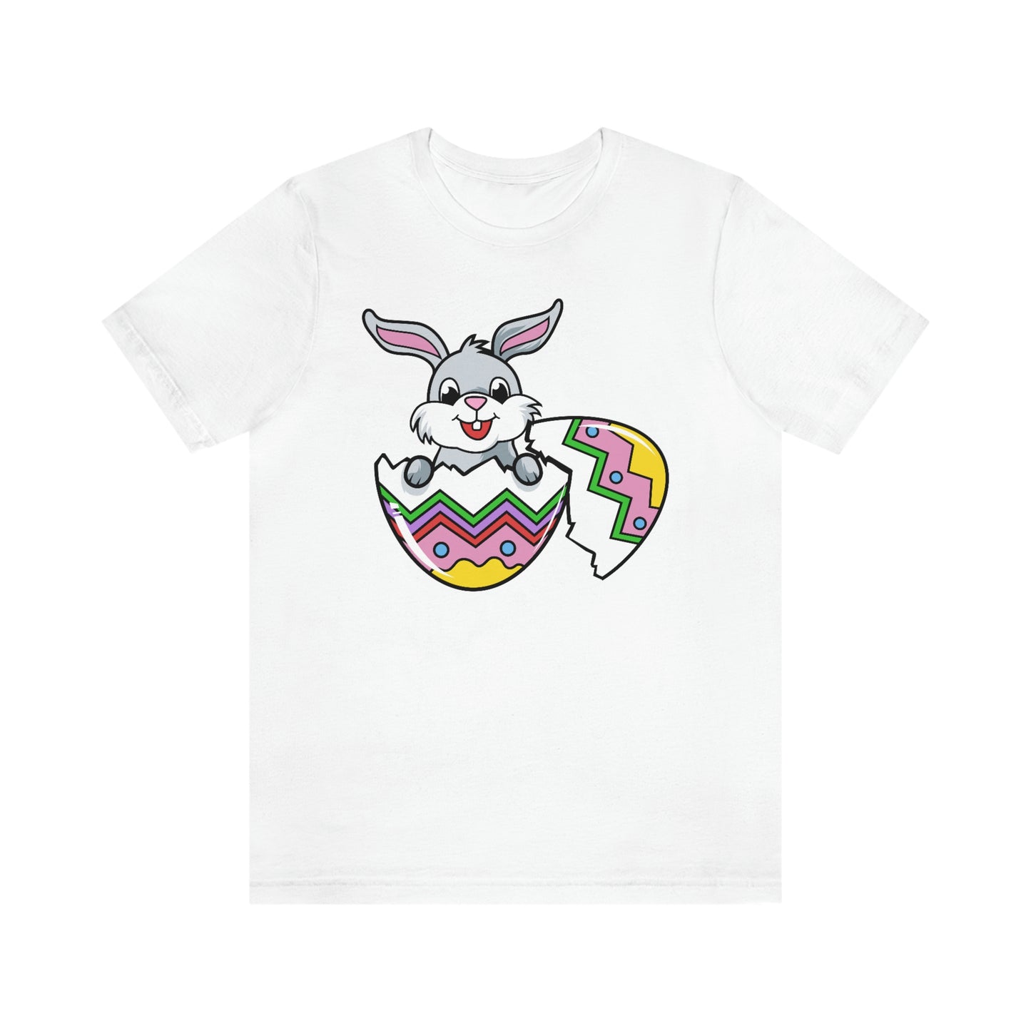 Bunny in Egg Spring Easter Unisex Jersey Short Sleeve Tee