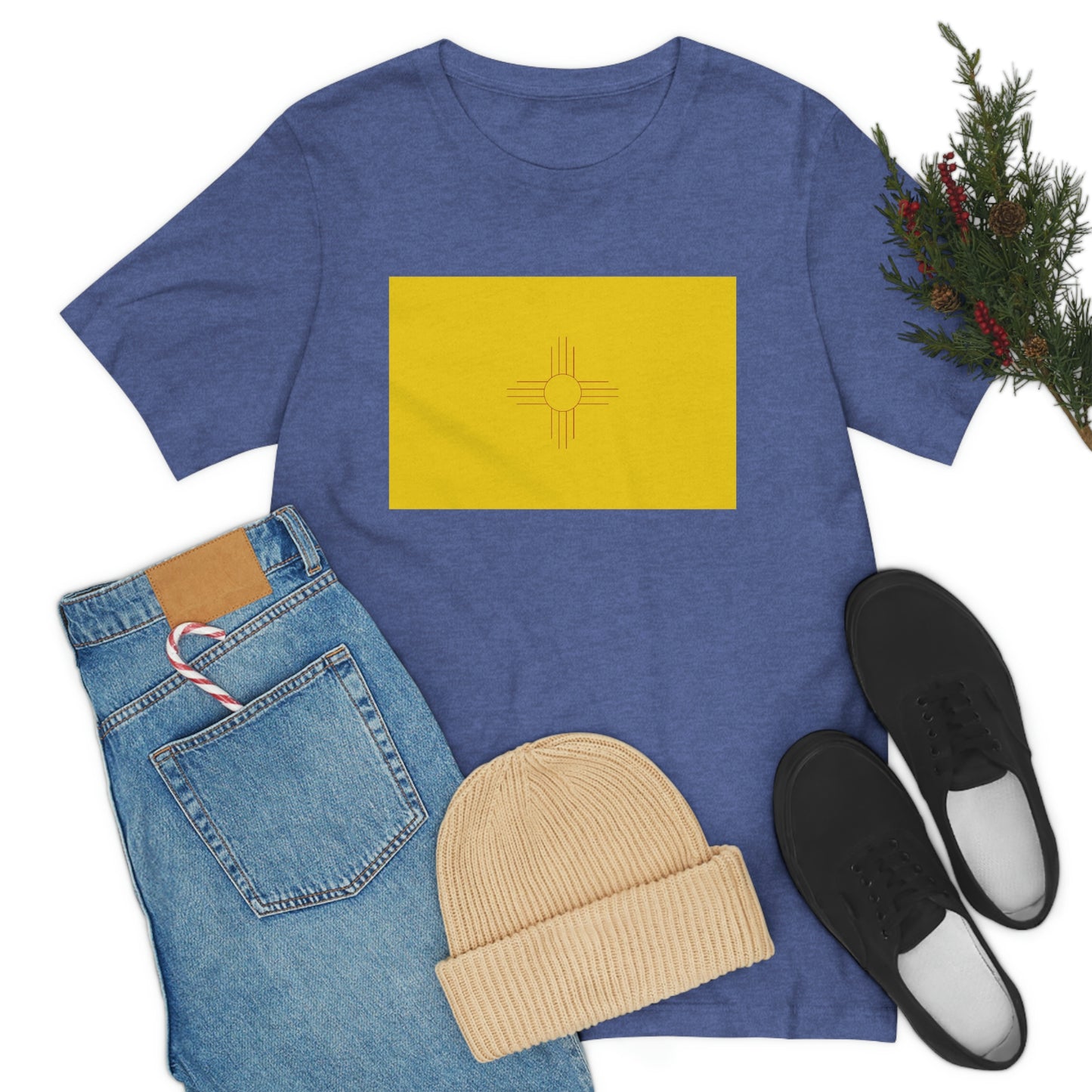 New Mexico Flag Unisex Jersey Short Sleeve Tee Tshirt T-shirt