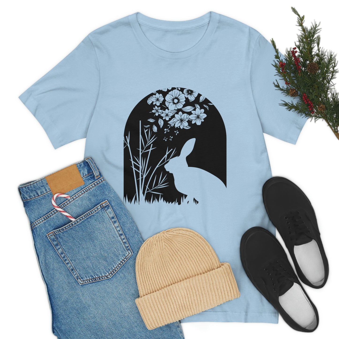 Bunny silhouette scene tshirt tee t-shirt