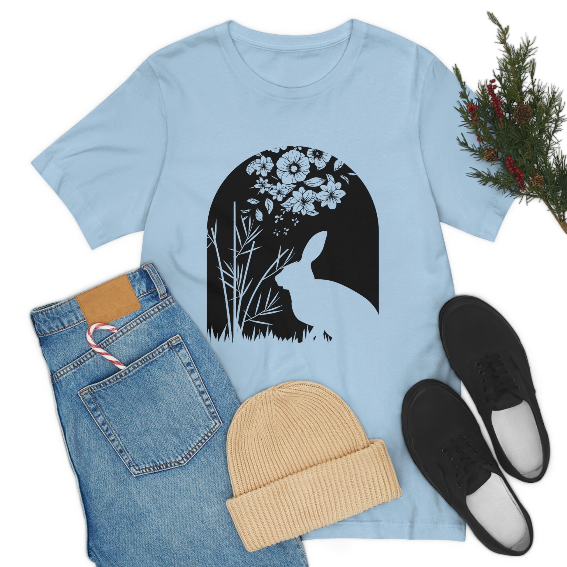 Bunny silhouette scene tshirt tee t-shirt