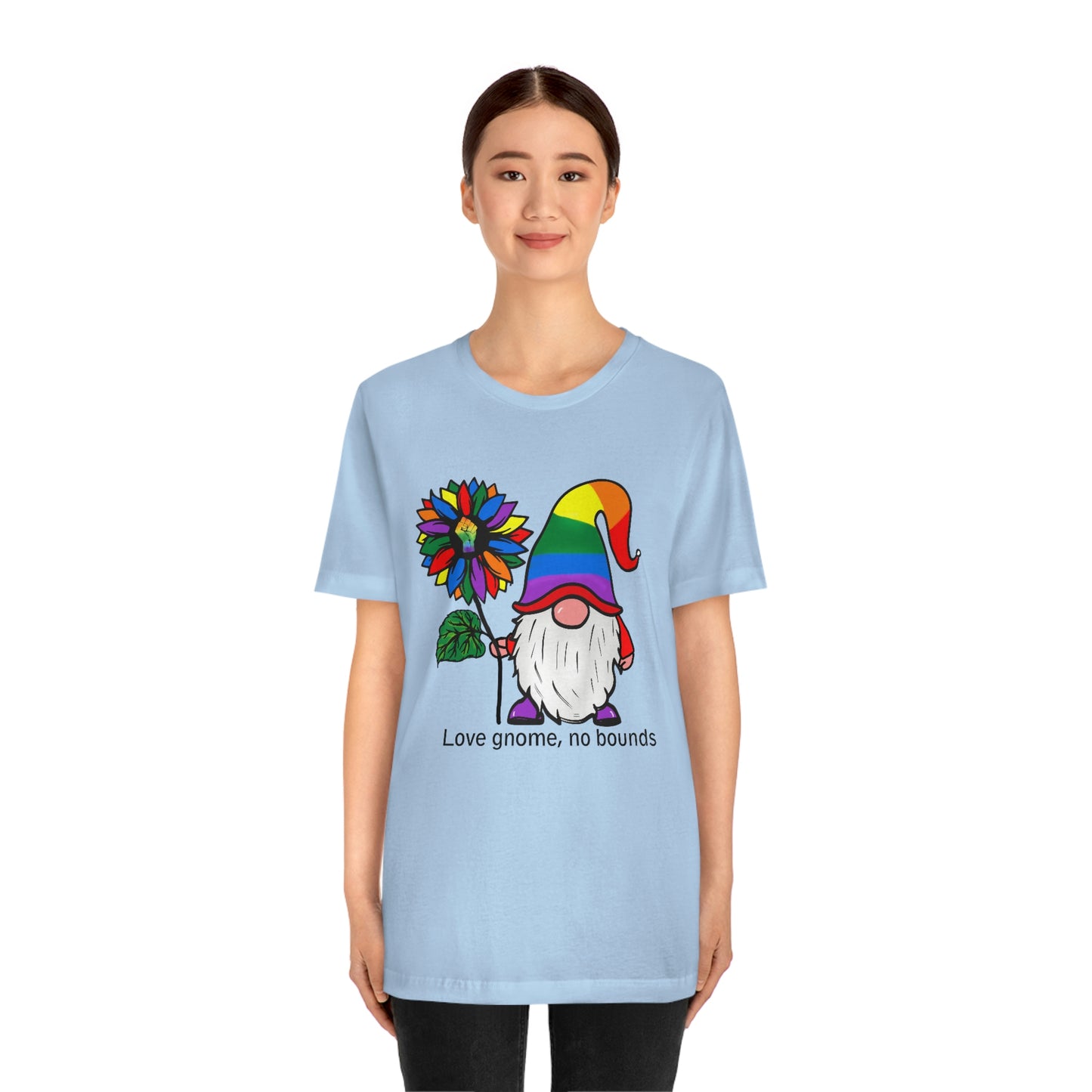 Love Gnomes No Bounds LGBTQIA Print Unisex Jersey Short Sleeve Tee