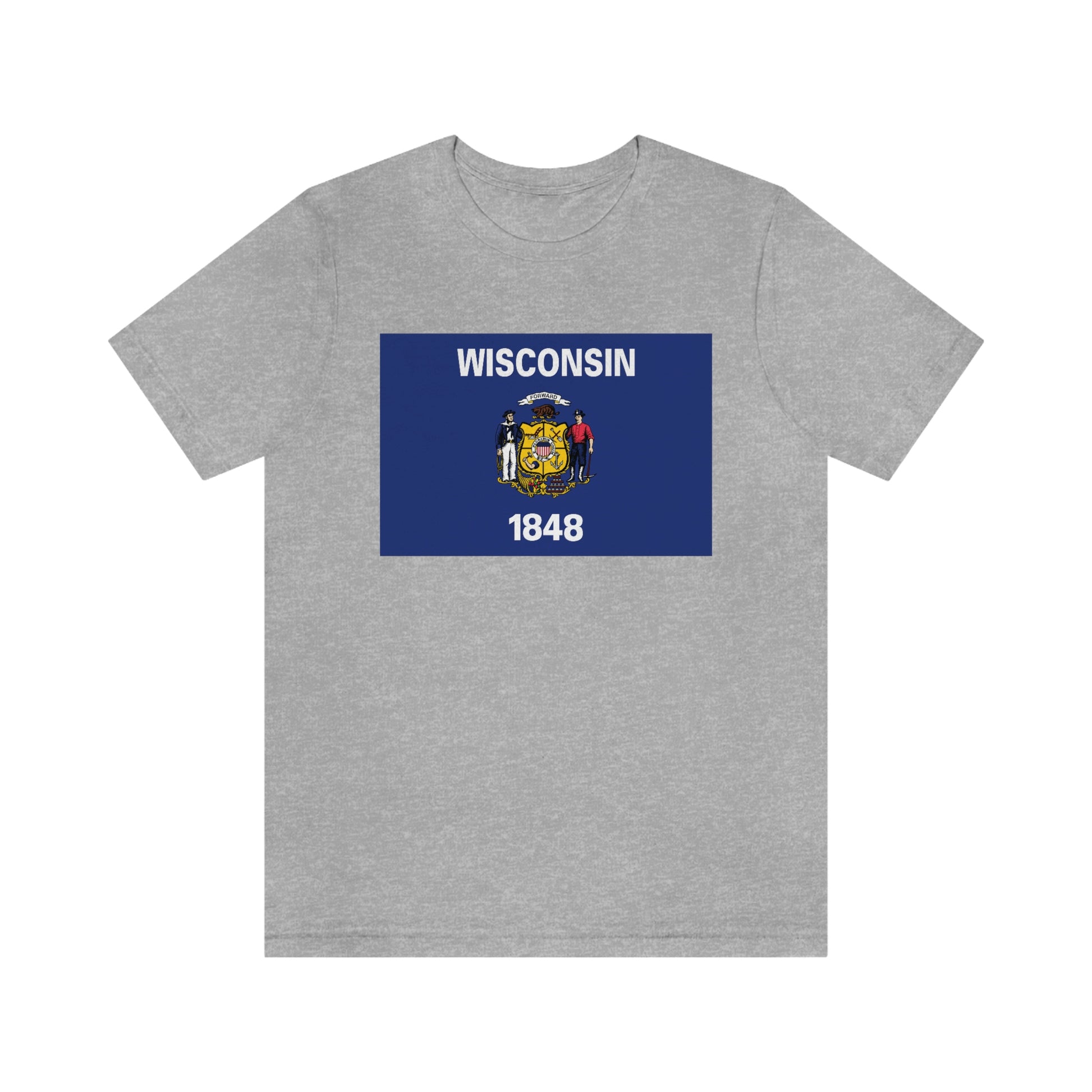 Wisconsin Flag Unisex Jersey Short Sleeve Tee Tshirt T-shirt
