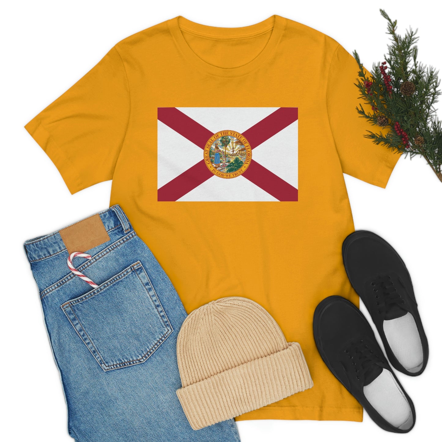 Florida Flag Unisex Jersey Short Sleeve Tee Tshirt T-shirt
