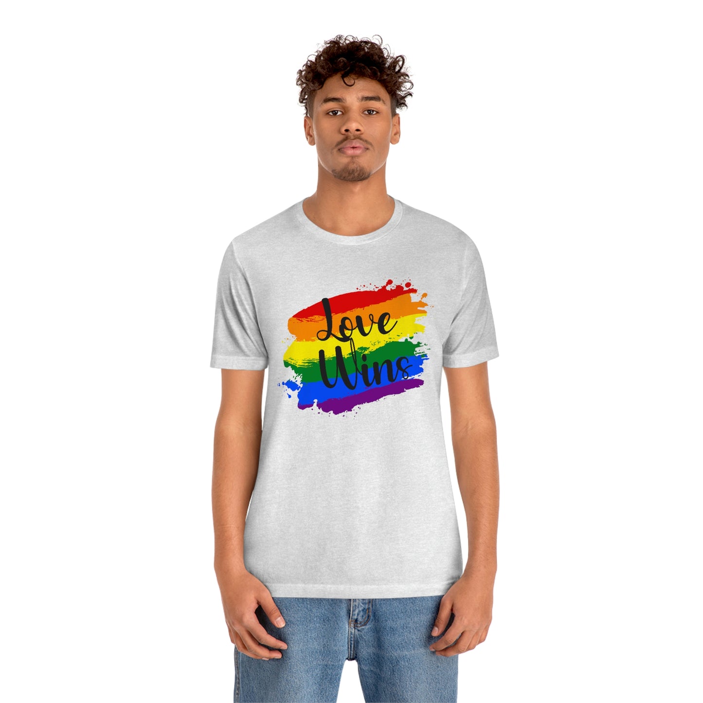Love Wins LGBTQIA Print Unisex Jersey Short Sleeve Tee