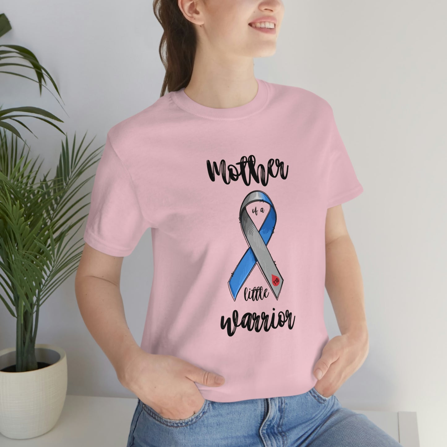 Mother of a Little Warrior  Print Unisex Jersey Short Sleeve Tee