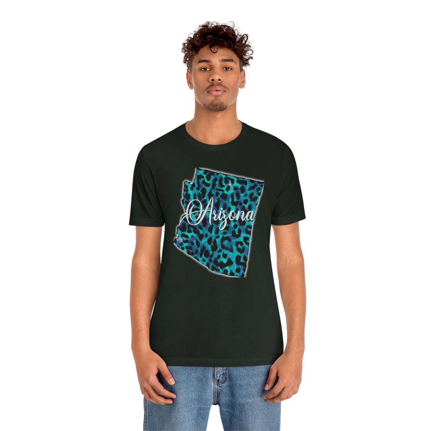 Arizona Blue Leopard Unisex Jersey Short Sleeve Tee Tshirt T-shirt