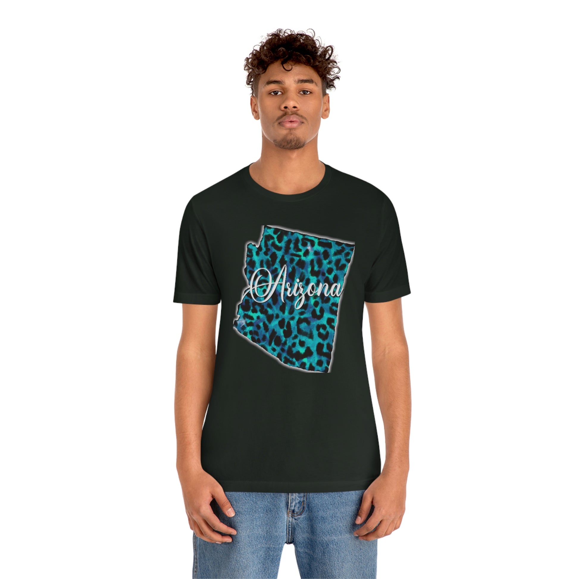 Arizona Blue Leopard Unisex Jersey Short Sleeve Tee Tshirt T-shirt