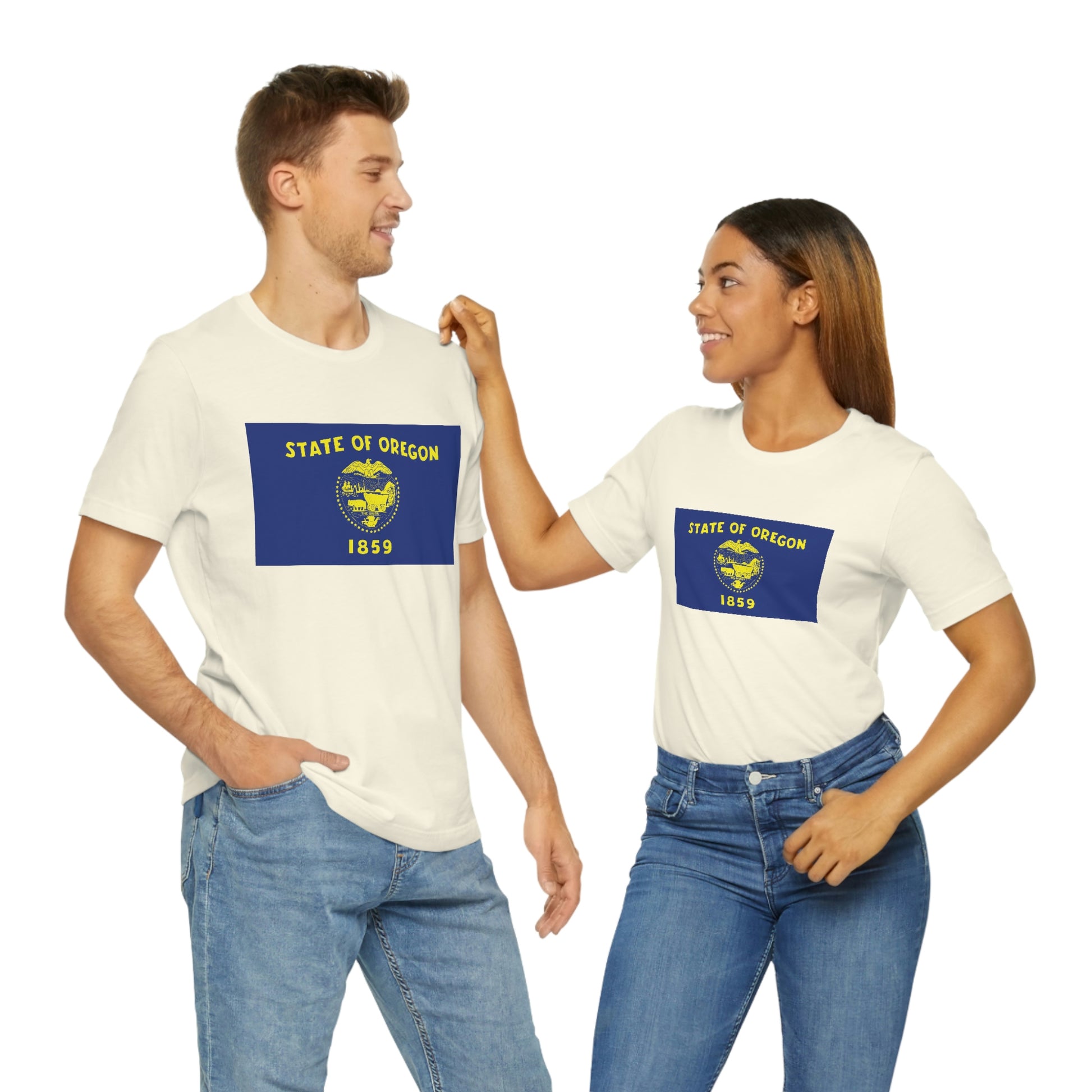 Oregon Flag Unisex Jersey Short Sleeve Tee Tshirt T-shirt