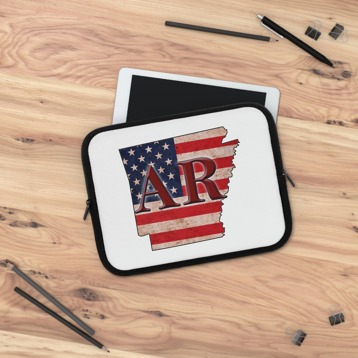 Arkansas US Flag AR Laptop Sleeve
