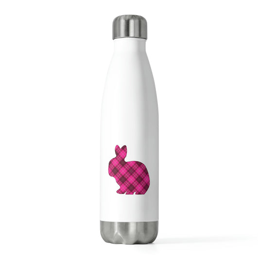 Pink Plaid Bunny Easter 20oz Insulated Bottle
