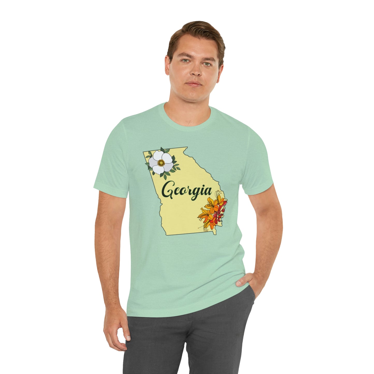 Georgia State Flower Short Sleeve T-shirt