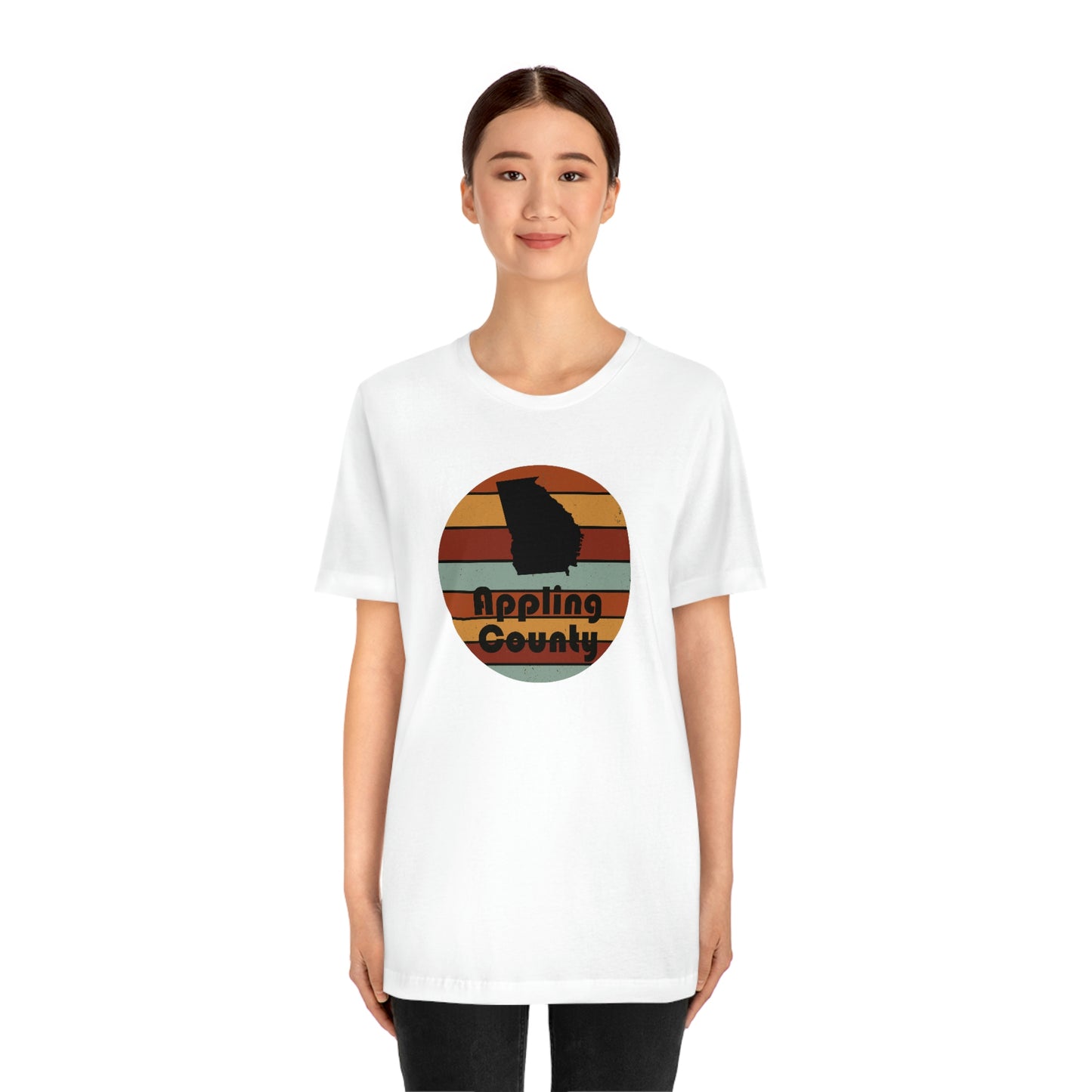 Appling County Georgia Retro Sunset Unisex Jersey Short Sleeve Tee Tshirt T-shirt