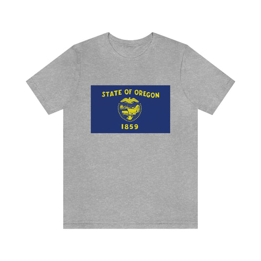 Oregon Flag Unisex Jersey Short Sleeve Tee Tshirt T-shirt