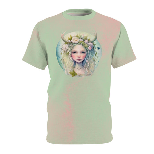 Girl Flower Antlers Unisex T-shirt
