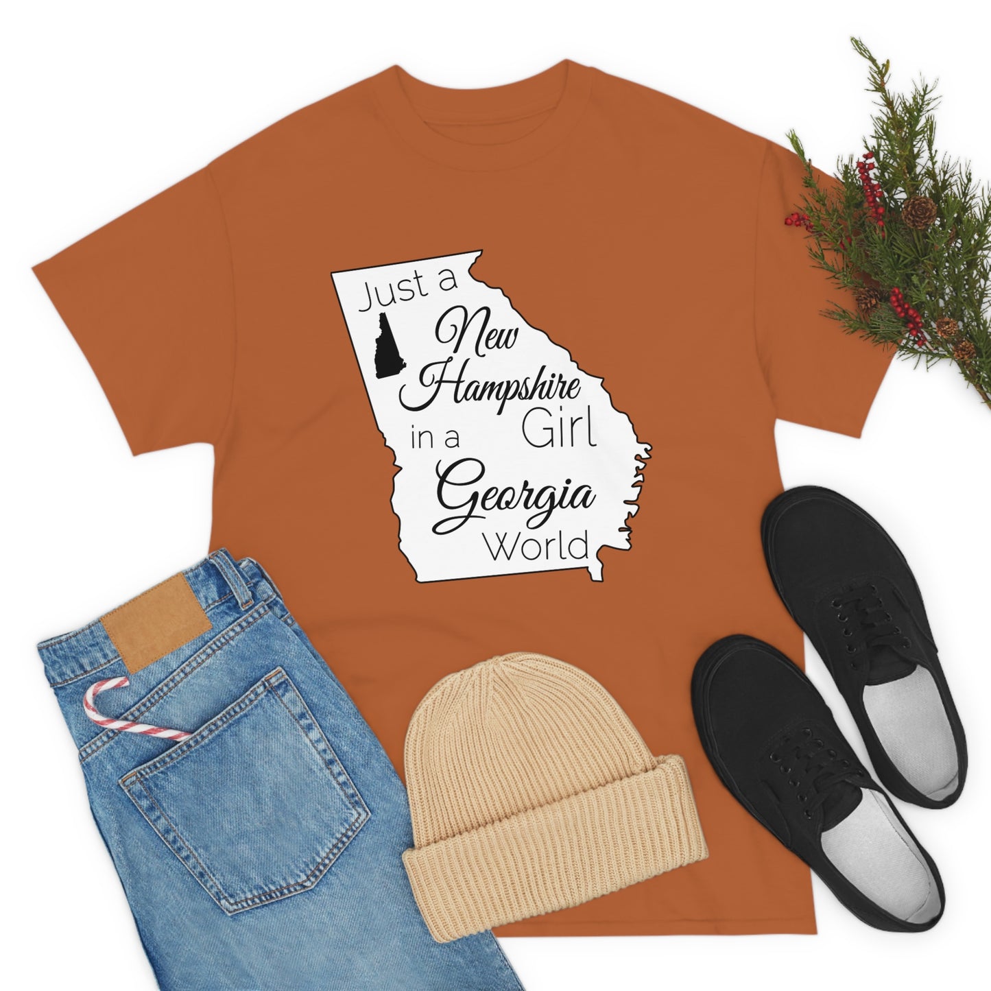 Just a New Hampshire Girl in a Georgia World Unisex Heavy Cotton Tee