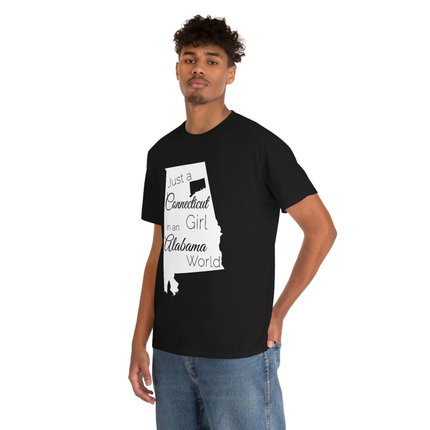 Just a Connecticut Girl in an Alabama World Unisex Heavy Cotton Tee