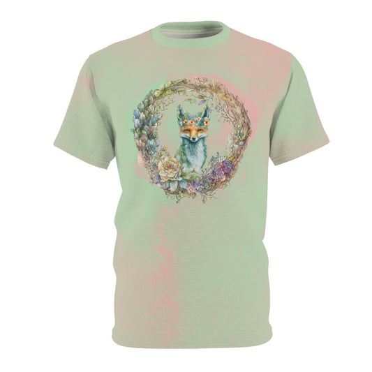 Spring Fox Wreath Unisex T-shirt