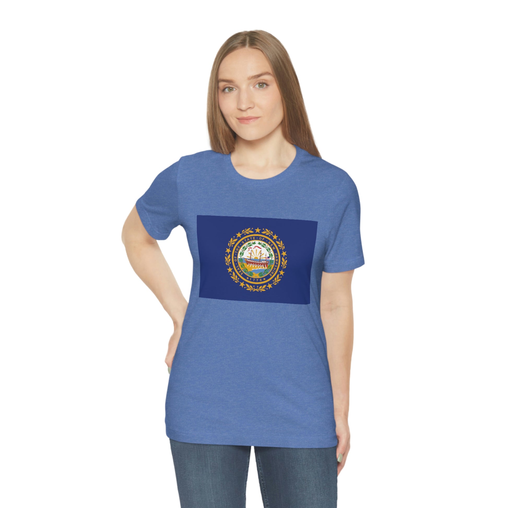 New Hampshire Flag Unisex Jersey Short Sleeve Tee Tshirt T-shirt
