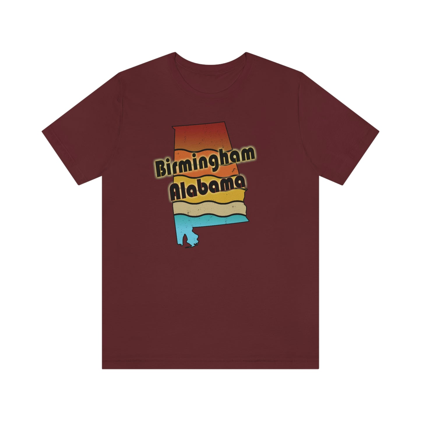 Birmingham Alabama Retro Sunset Unisex Jersey Short Sleeve T-shirt