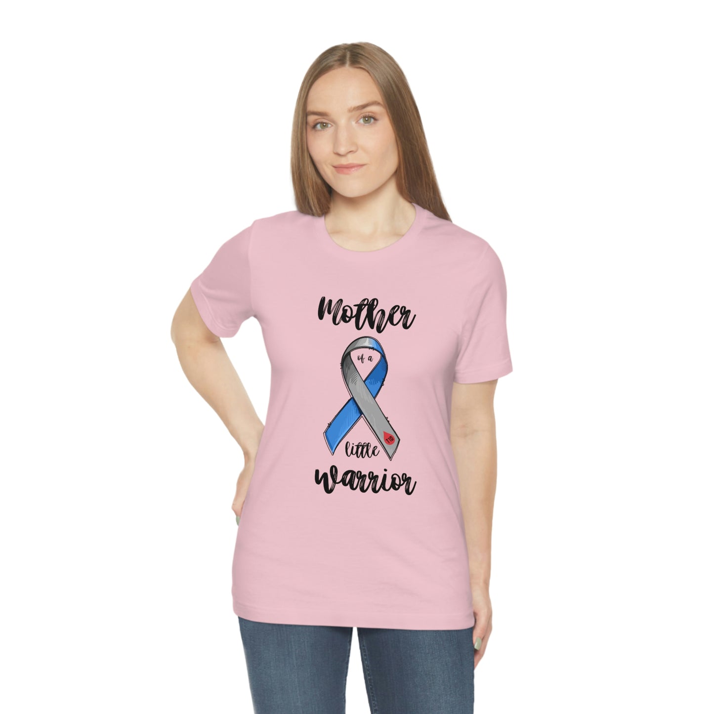 Mother of a Little Warrior Print Unisex Jersey Short Sleeve Tee