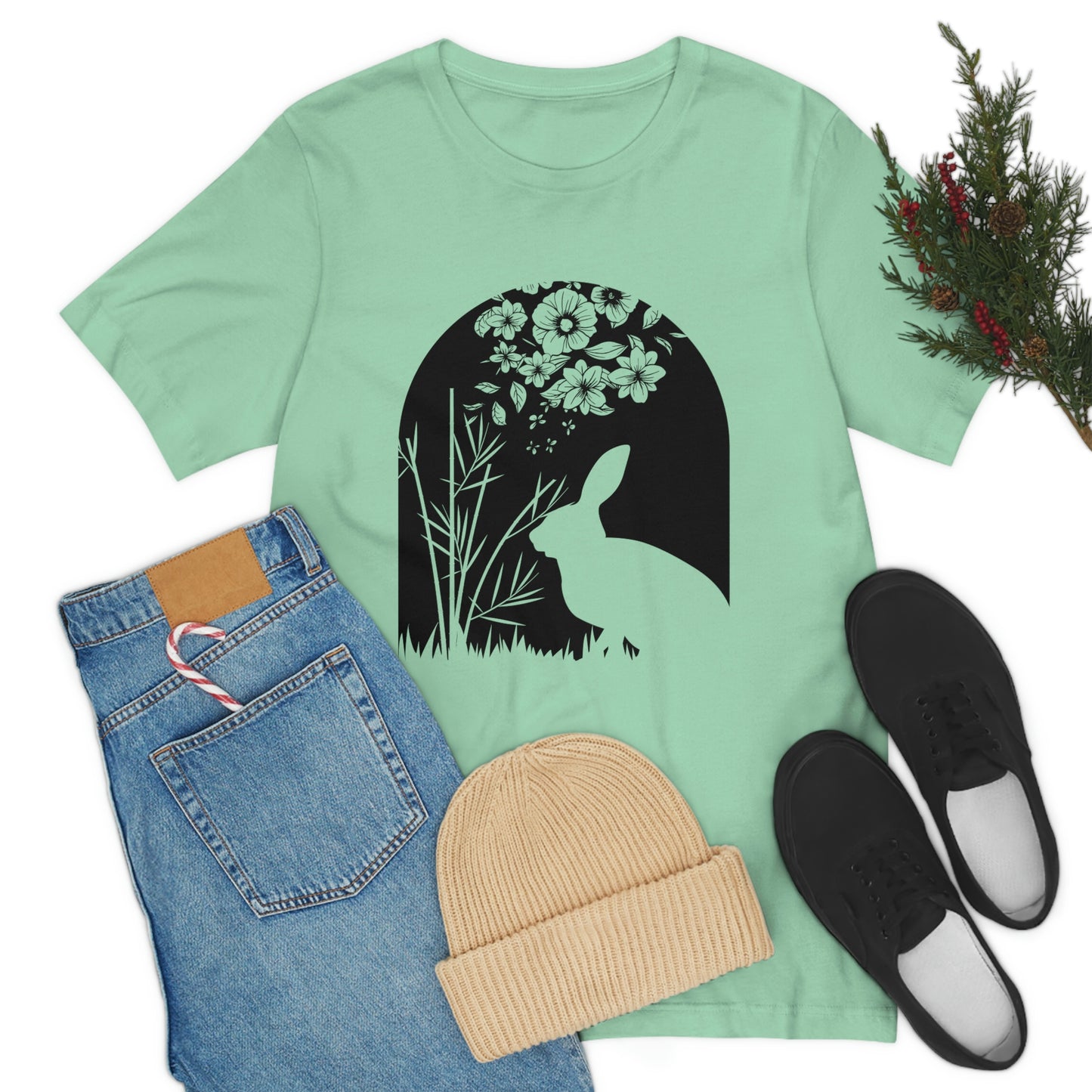 Bunny silhouette scene tshirt tee t-shirt