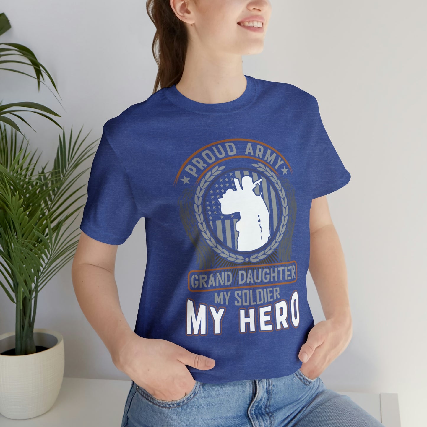 Proud Army Granddaughter My Soldier My Hero Short Sleeve T-shirt