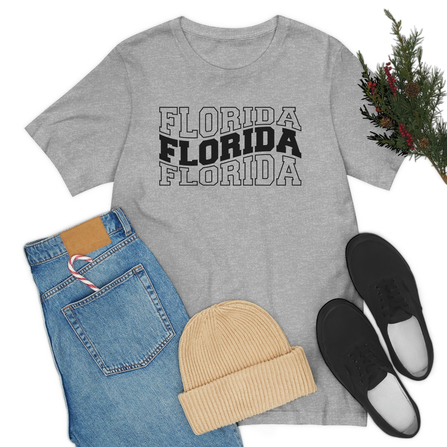 Florida Varsity Letters Wavy Short Sleeve T-shirt