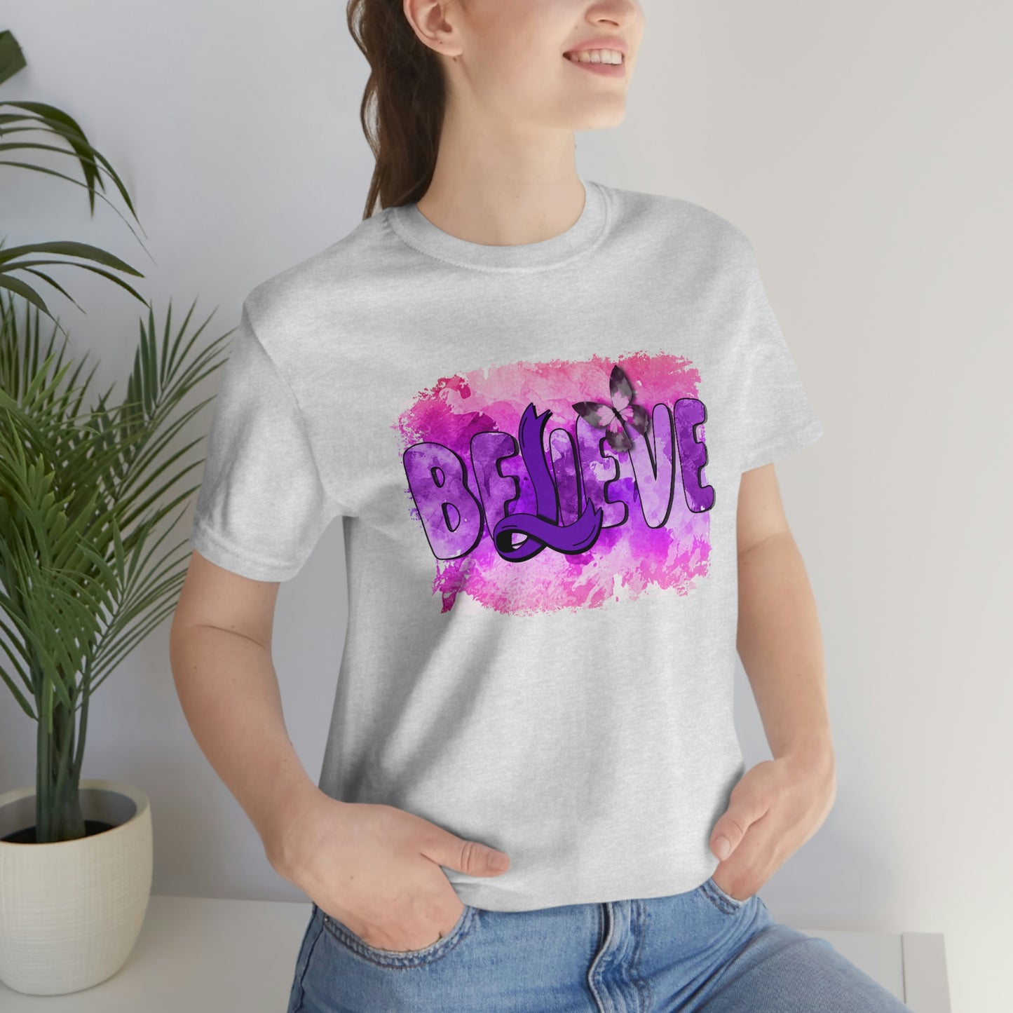 Believe Print Unisex Jersey Short Sleeve Tee