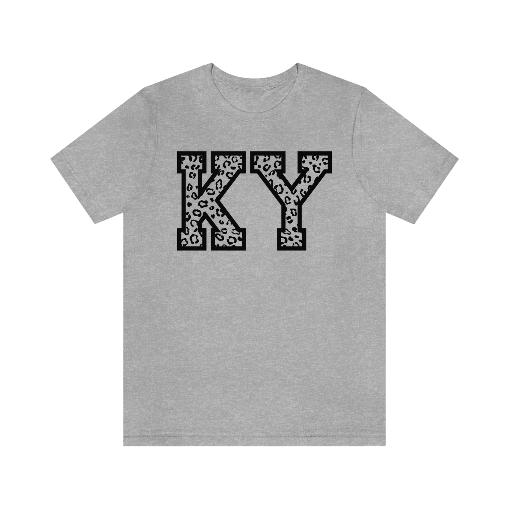Kentucky KY Leopard Print Letters Short Sleeve T-shirt