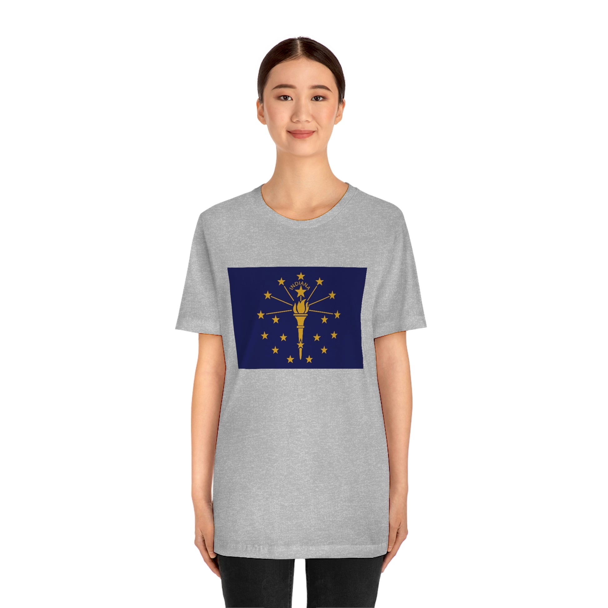 Indiana Flag Unisex Jersey Short Sleeve Tee Tshirt T-shirt