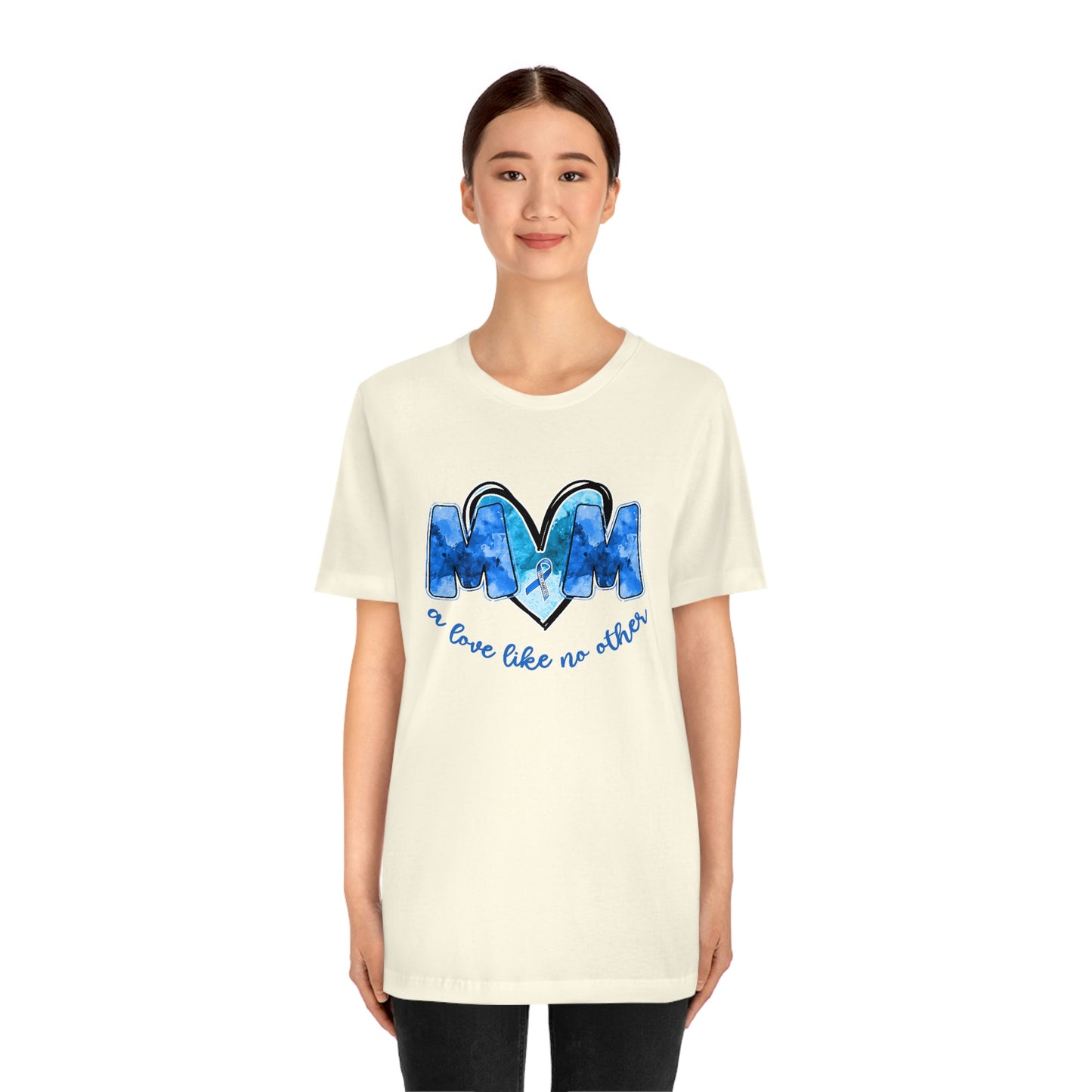 Mom A Love Like No Other Diabetes Awareness Print Unisex Jersey Short Sleeve Tee