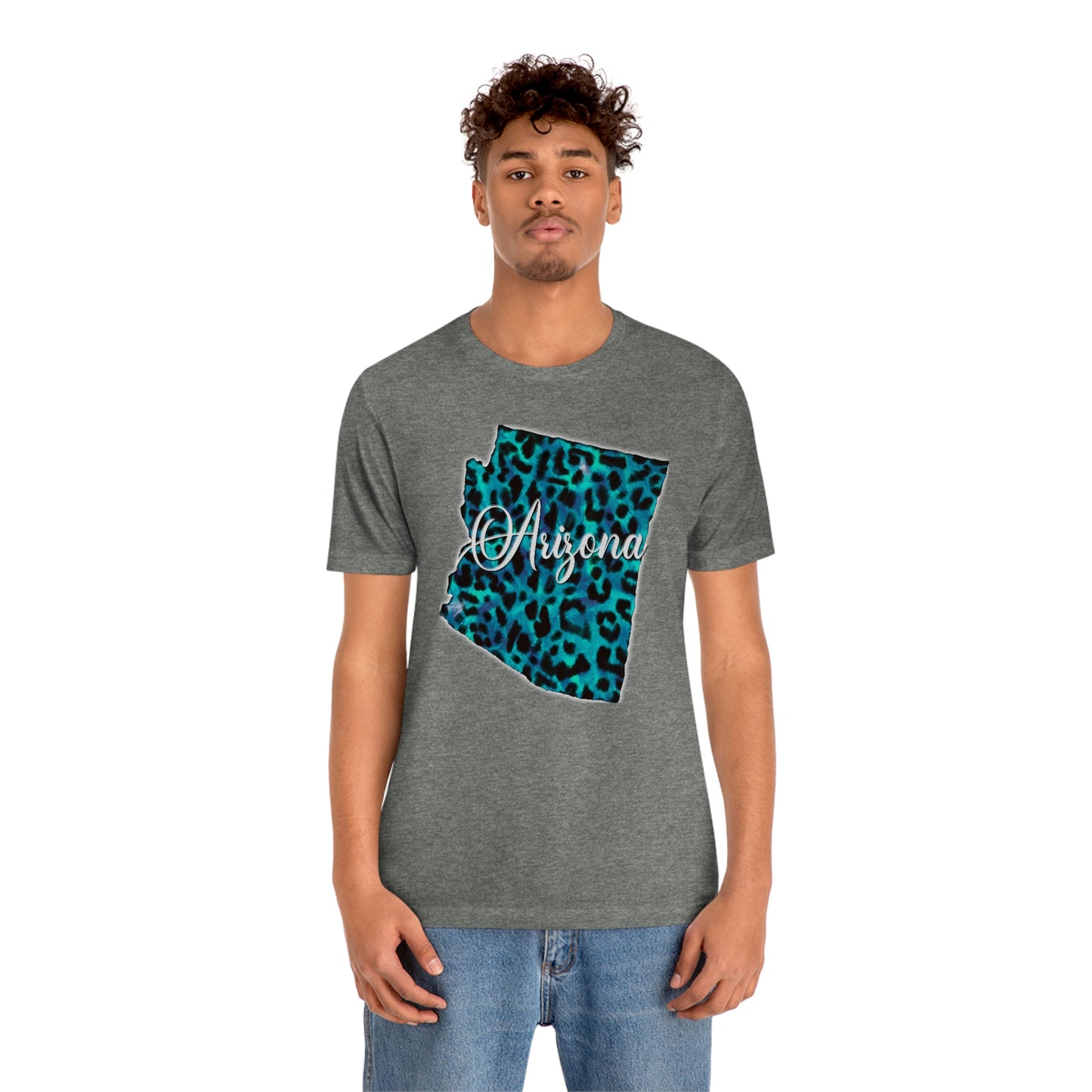 Arizona Blue Leopard Unisex Jersey Short Sleeve Tee Tshirt T-shirt