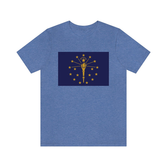 Indiana Flag Unisex Jersey Short Sleeve Tee Tshirt T-shirt