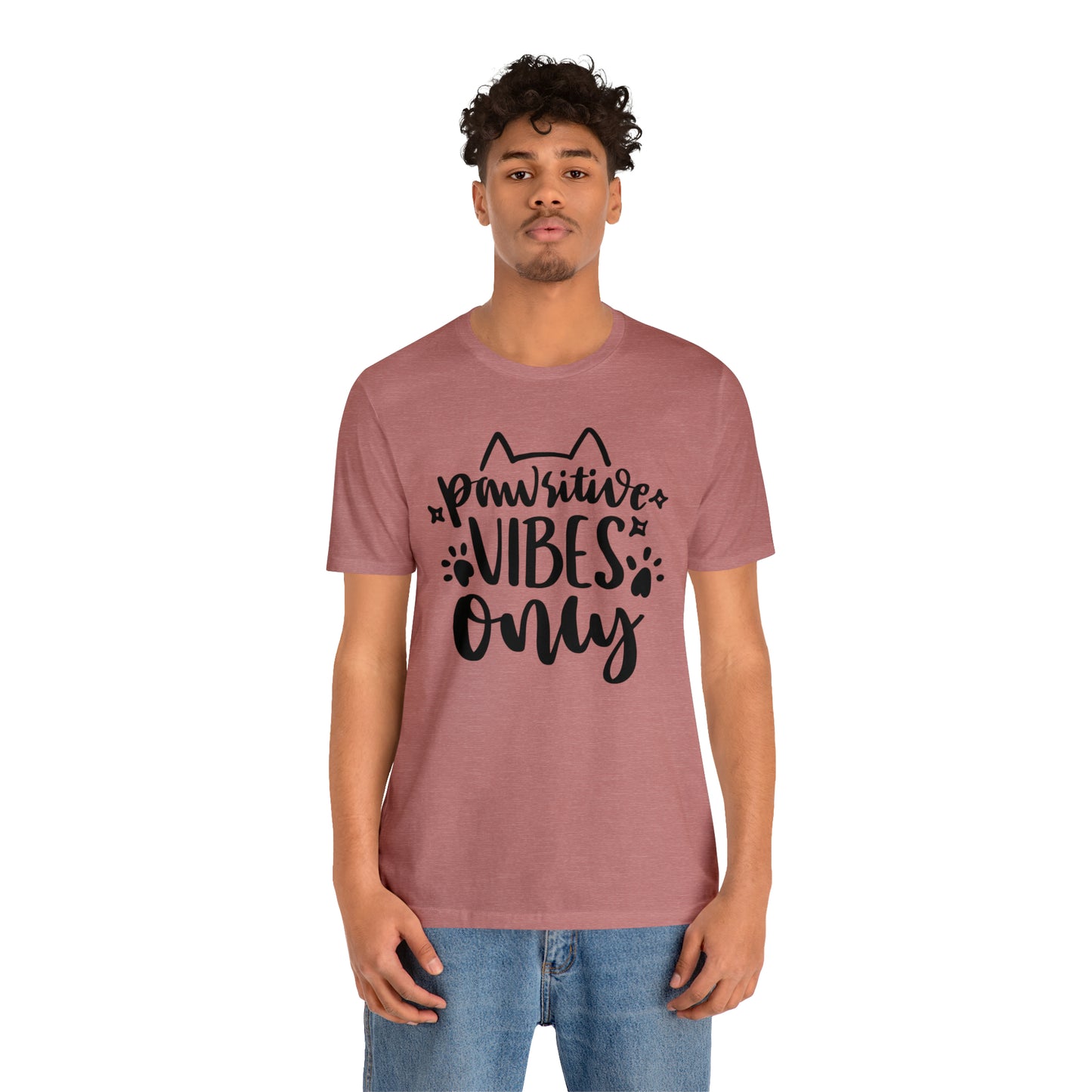 Pawsitive Vibes Only Cat Short Sleeve T-shirt