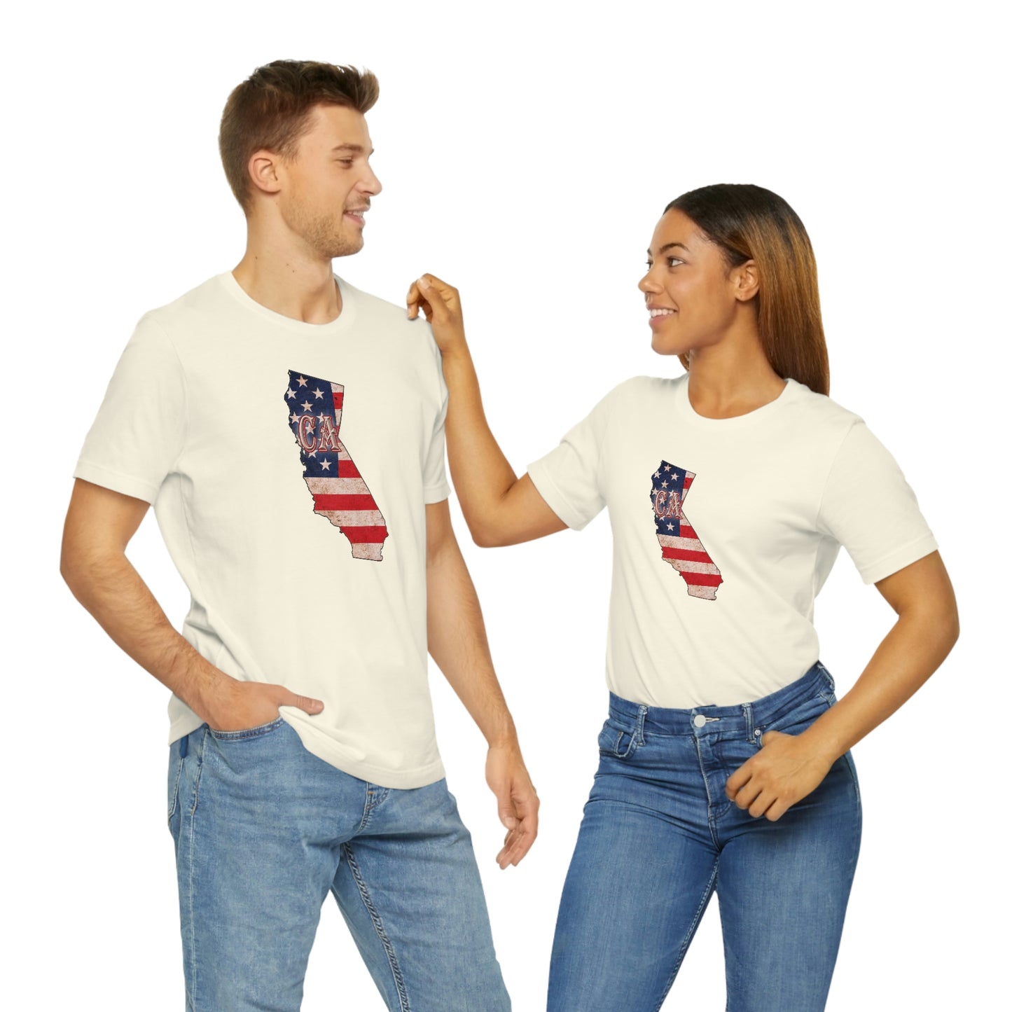 California US Flag Unisex Jersey Short Sleeve Tee Tshirt T-shirt