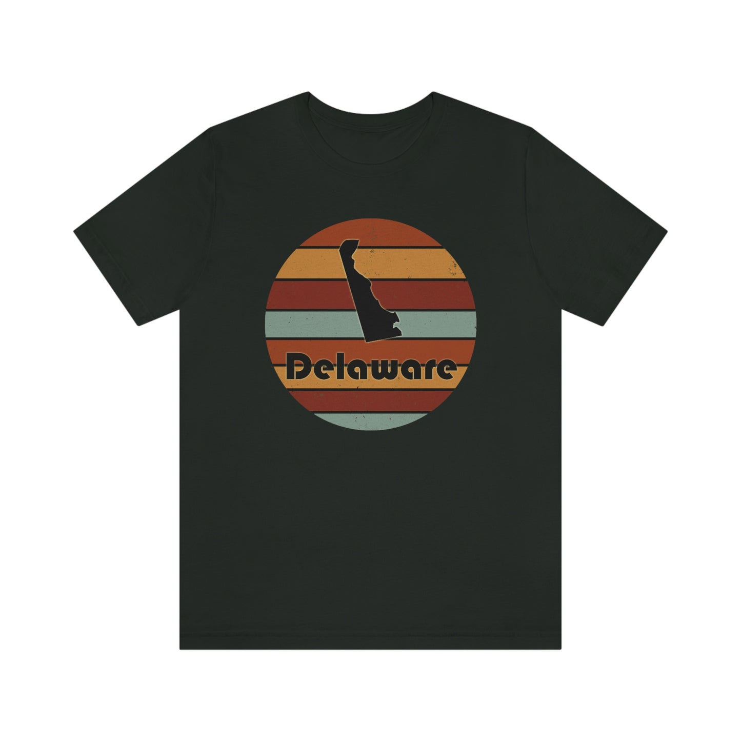Delaware Retro Sunset Short Sleeve T-shirt