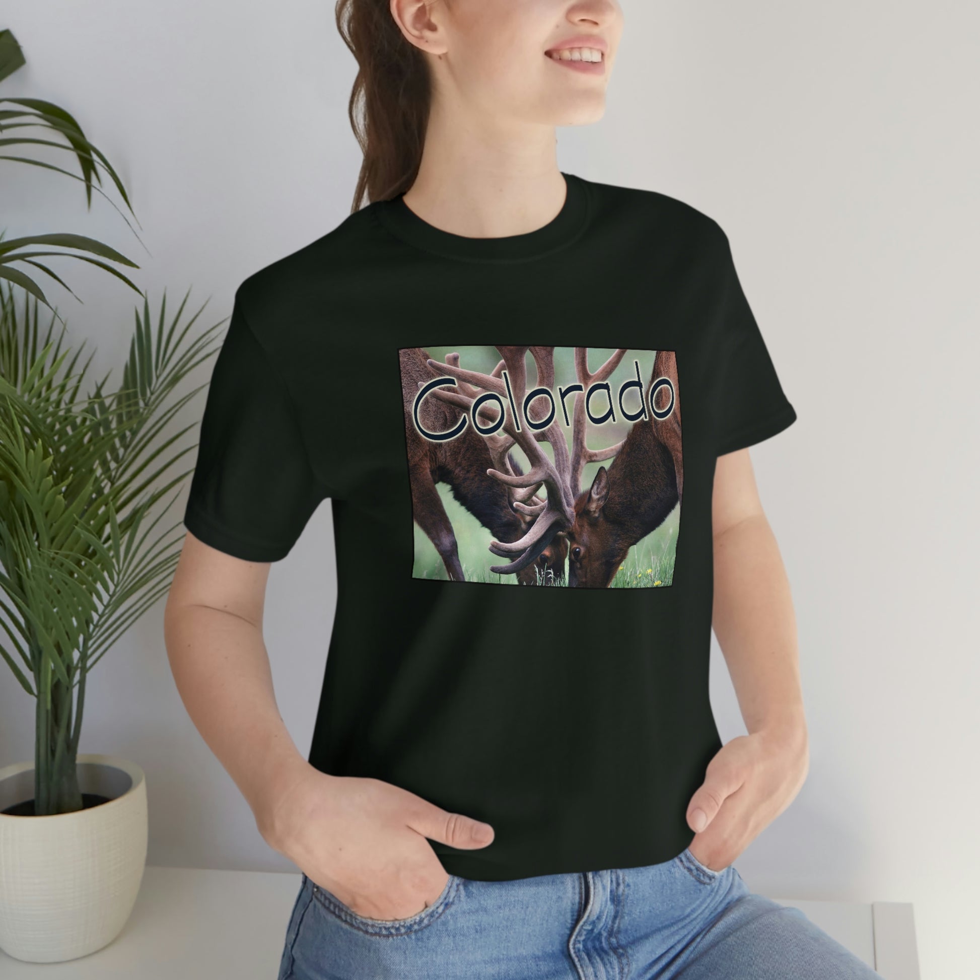 Colorado Elk Unisex Jersey Short Sleeve Tee Tshirt T-shirt