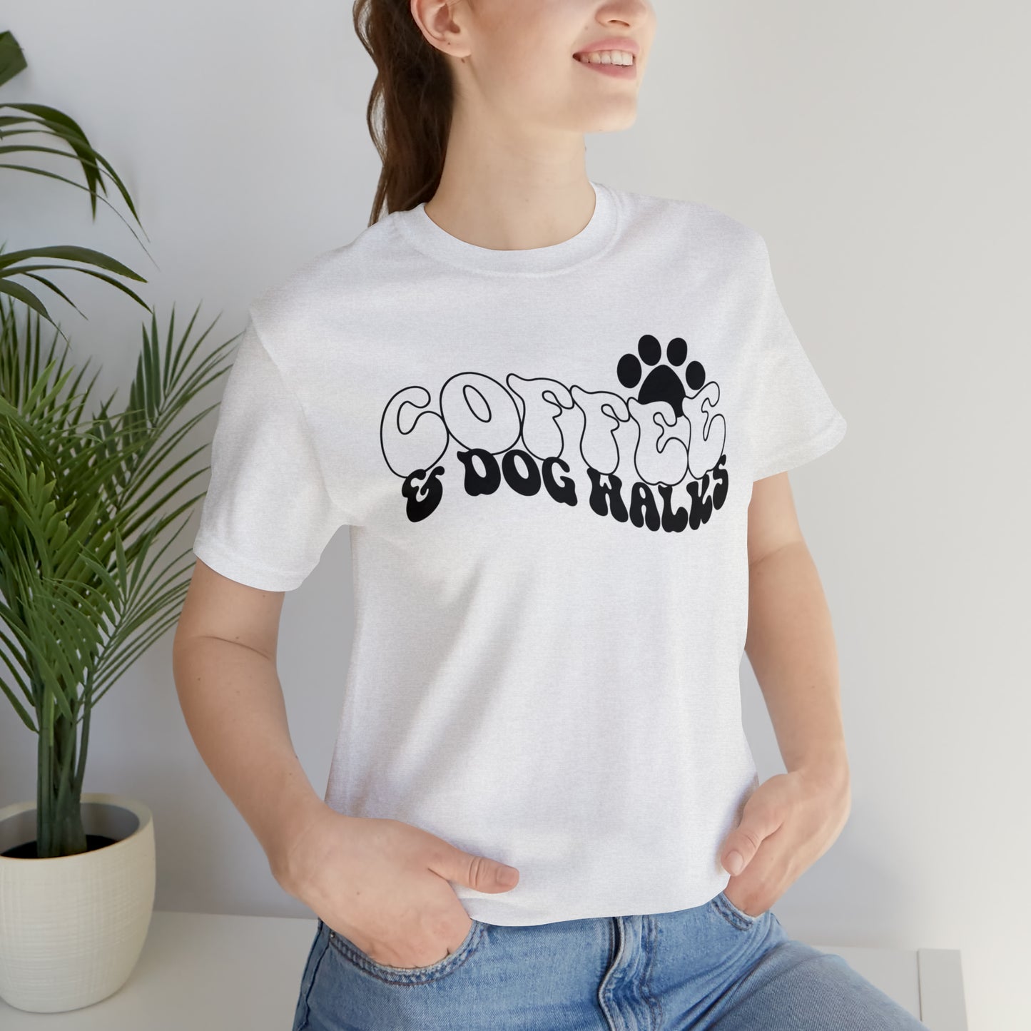 Coffee & Dog Walks Short Sleeve T-shirt