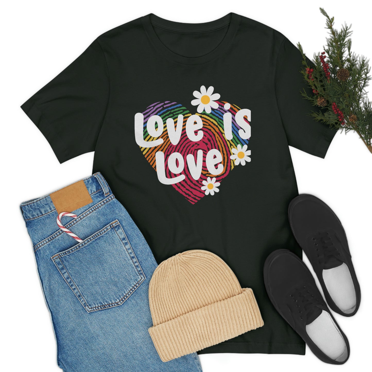 Love is Love Print Unisex Jersey Short Sleeve Tee