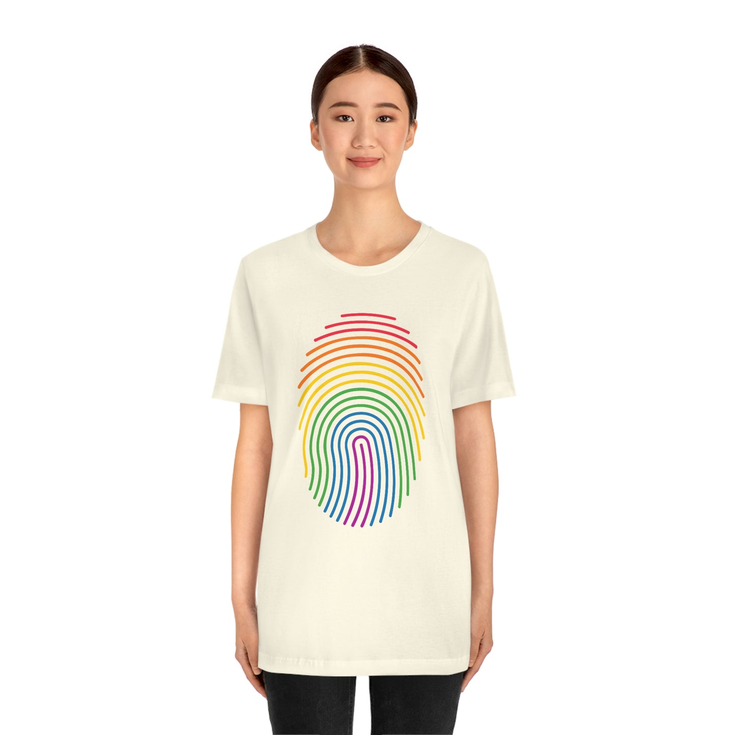 Fingerprint LGBTQIA Print Unisex Jersey Short Sleeve Tee