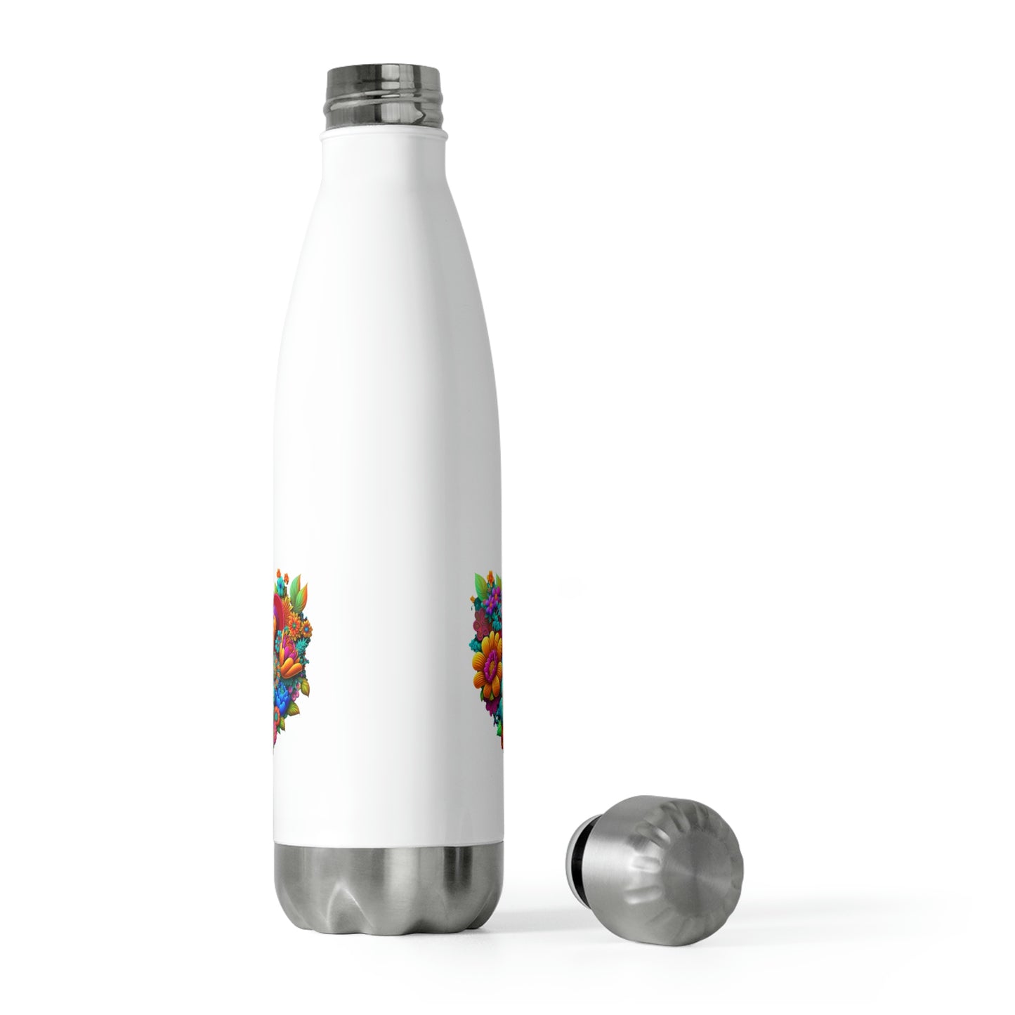 Bright Flowered Heart Valentine 20oz Insulated Bottle