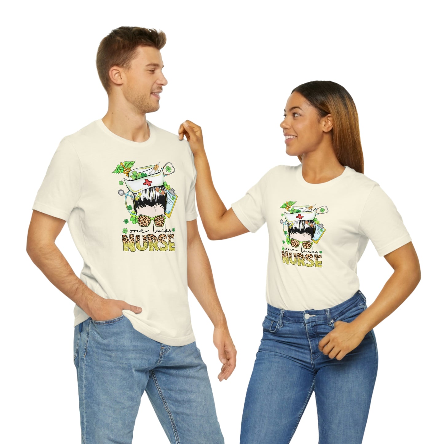 One Lucky Nurse Hat St. Patrick's Day Unisex Jersey Short Sleeve Tee
