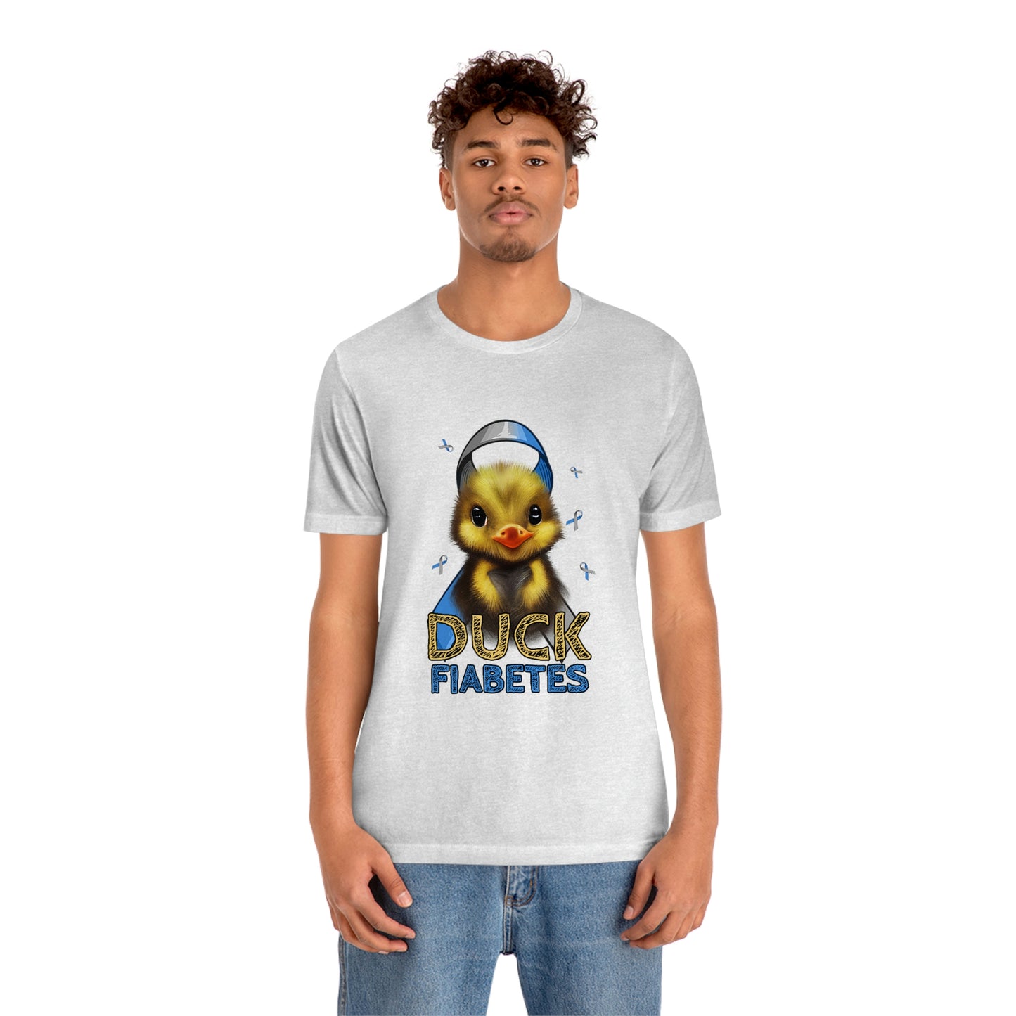 Duck Fiabetes Diabetes Awareness Print Unisex Jersey Short Sleeve Tee