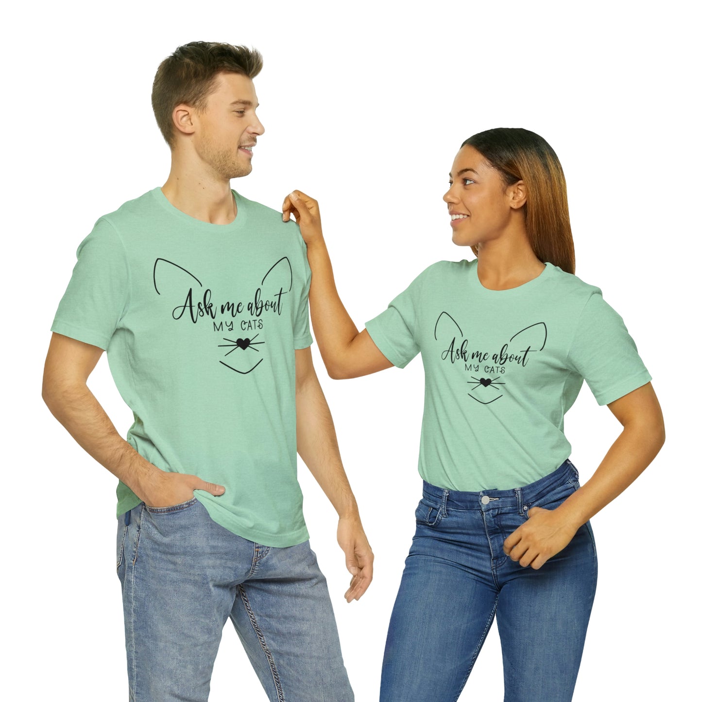 Ask Me About My Cats Short Sleeve T-shirt