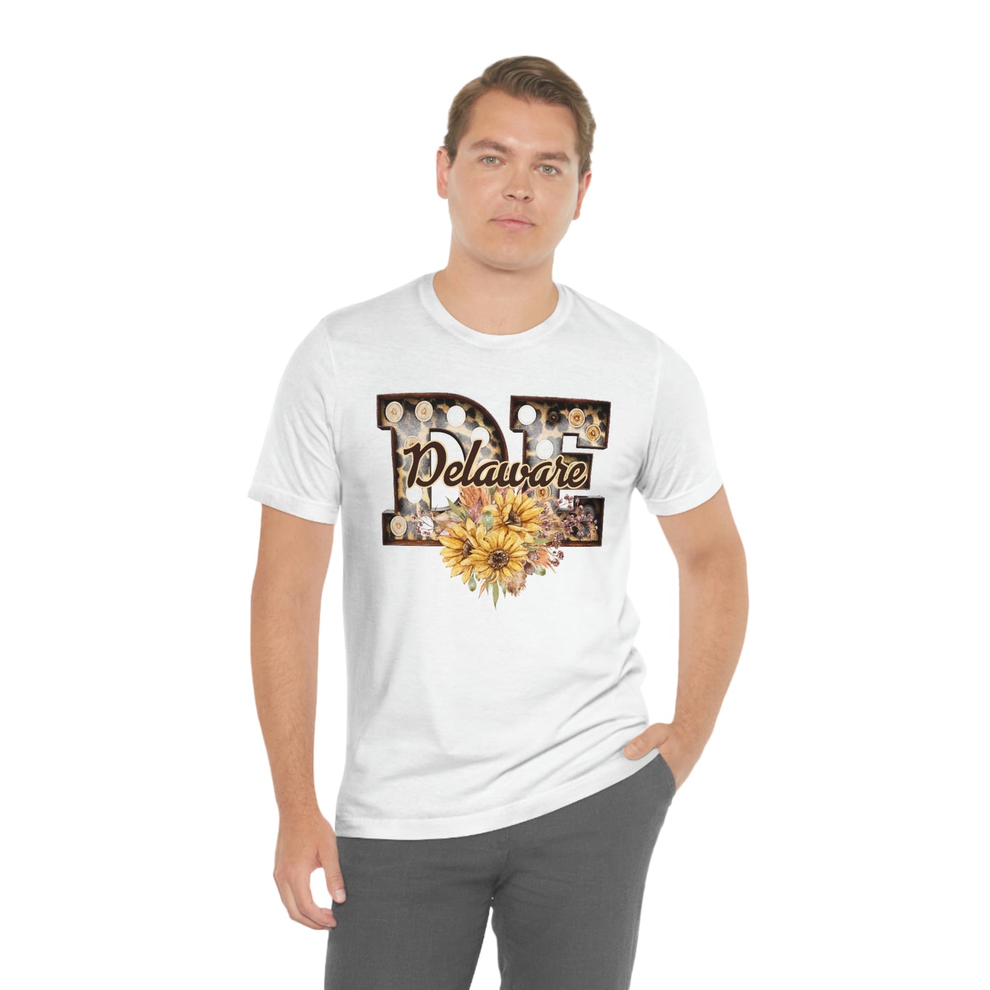 Delaware with Sunflowers Short Sleeve  T-shirt